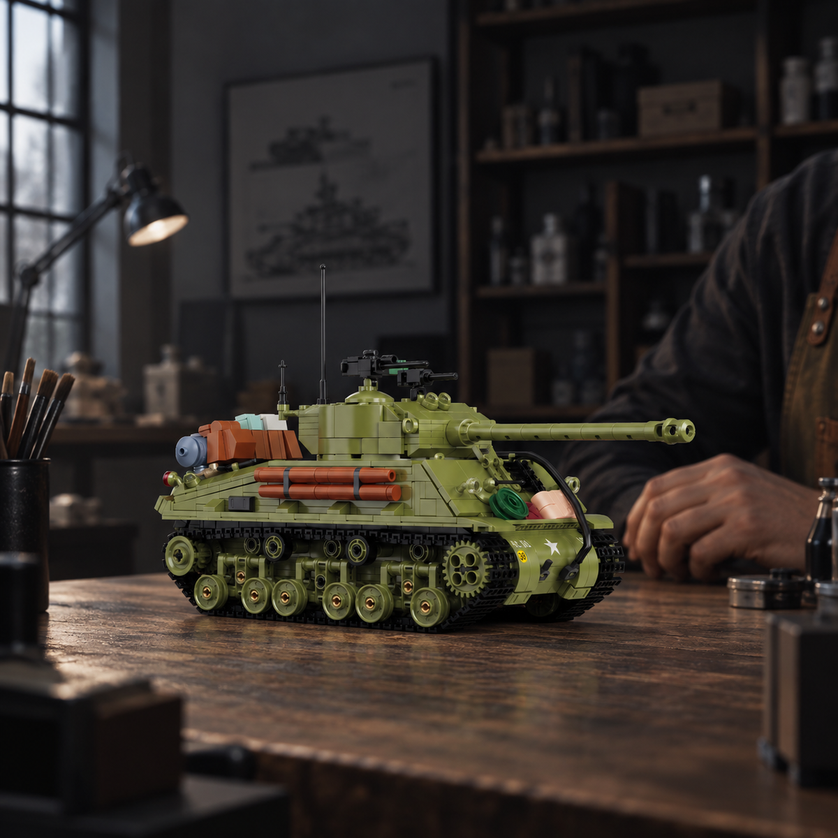 MISINI military tank building block models