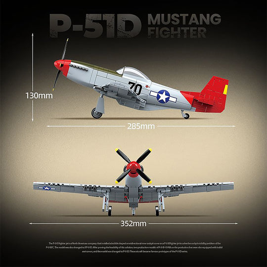 MISINI 100278 P-51D Mustang Fighter