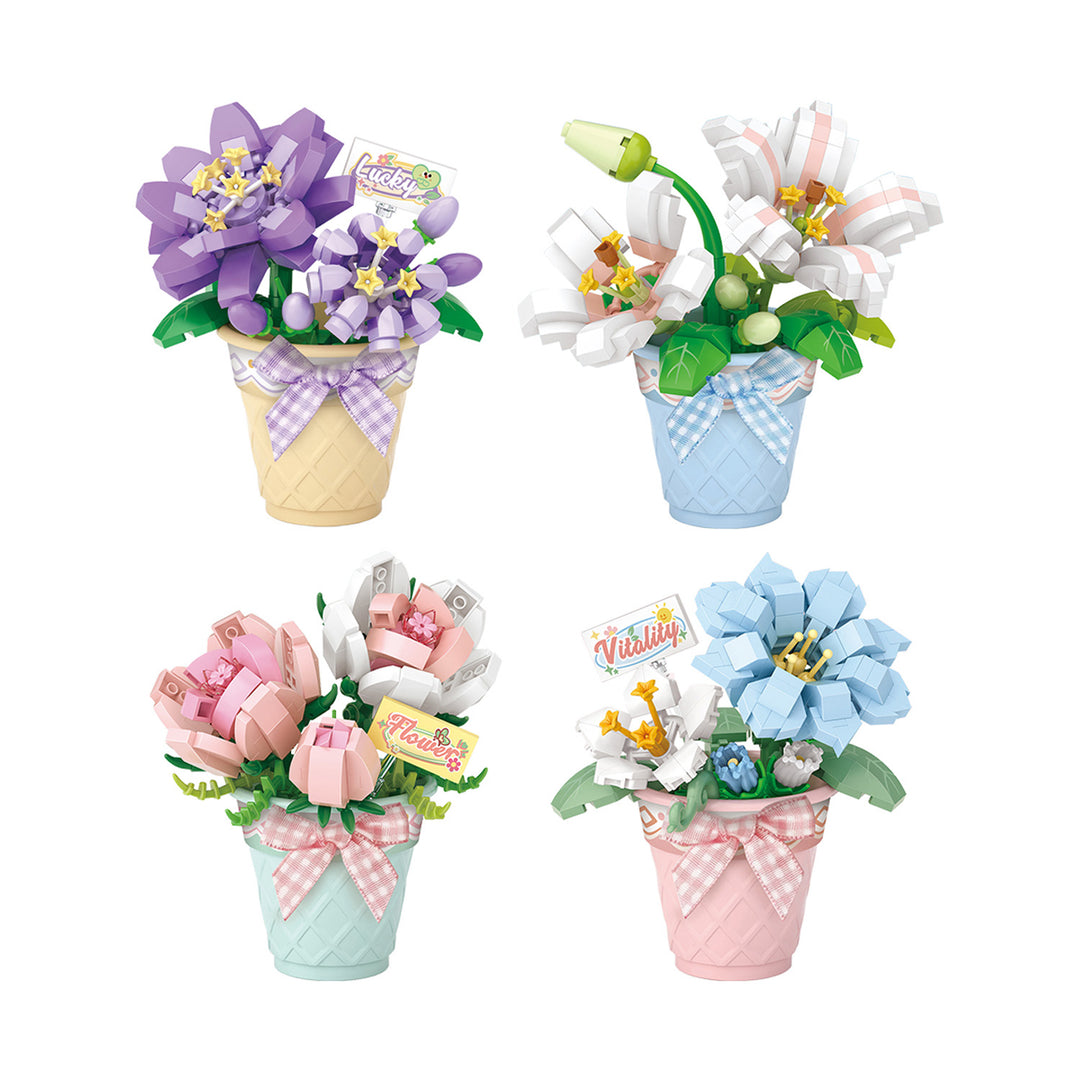 MISINI 4IN1 Flowers Potted Plants  US Warehouse Express