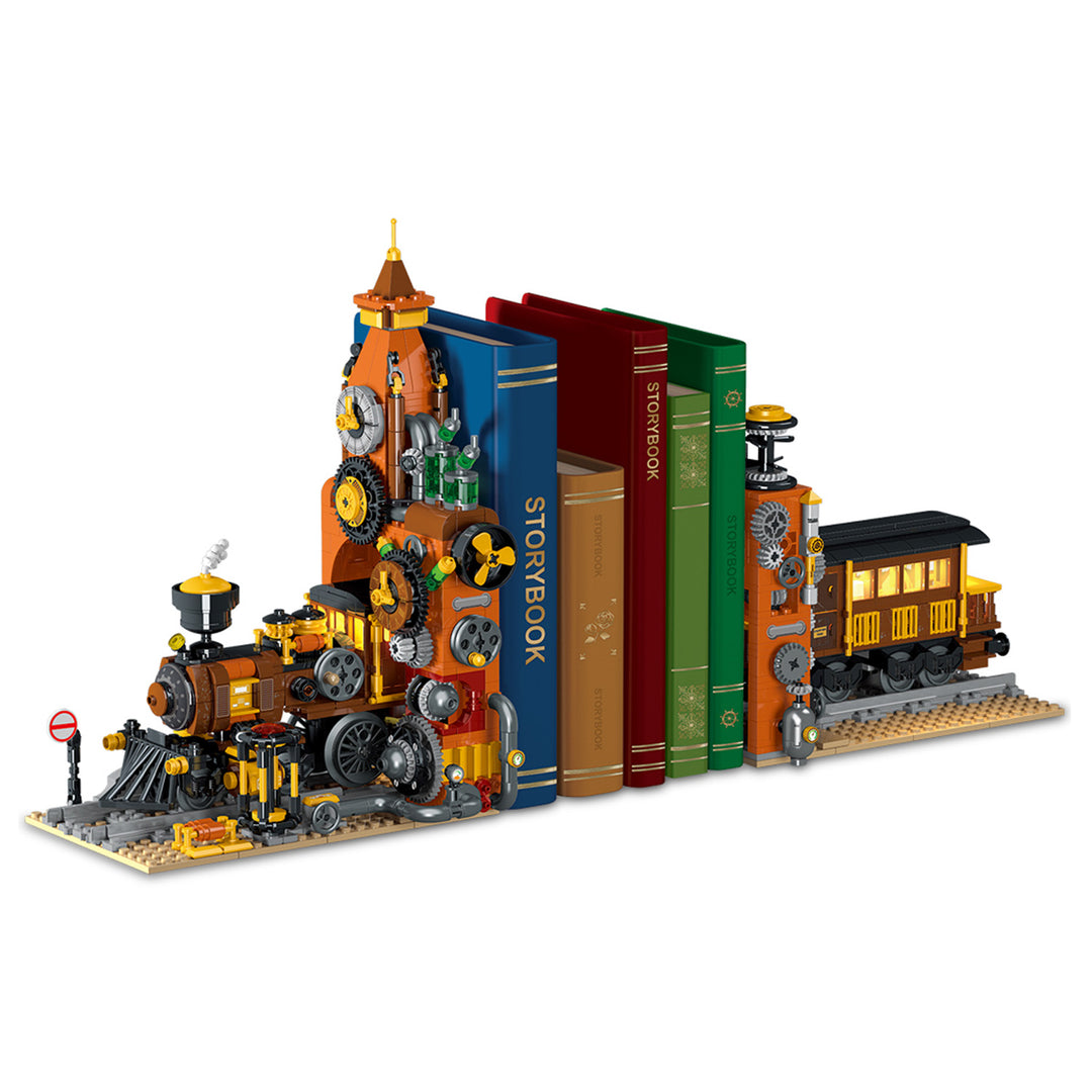 MISINI 028005 Steampunk Train Bookends EU Warehouse Express