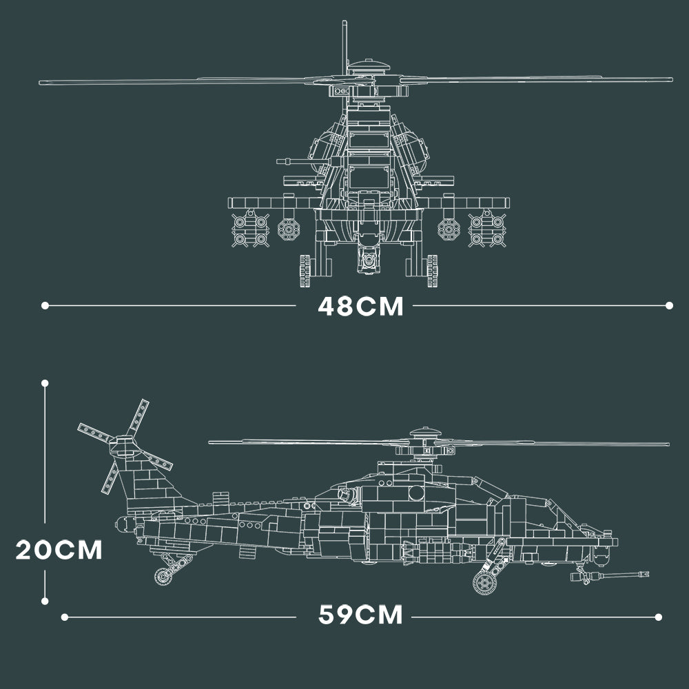 MISINI 33033 WZ-10 Fiery Thunderbolt Armed