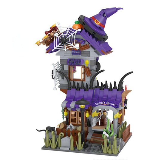 MISINI 4 in 1 Halloween Themed House（1248+1249+1250+1251 ) US Warehouse Express