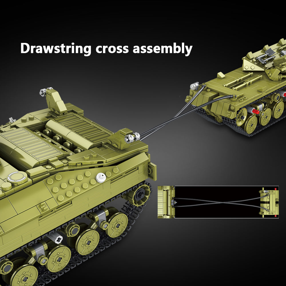 MISINI Technik Panlos 628010 T28 Heavy Tank Building Kit