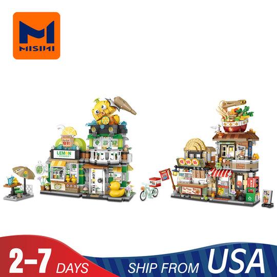 MISINI 2-in-1 Chinese Snack Street( 1294-1295) US Warehouse Express