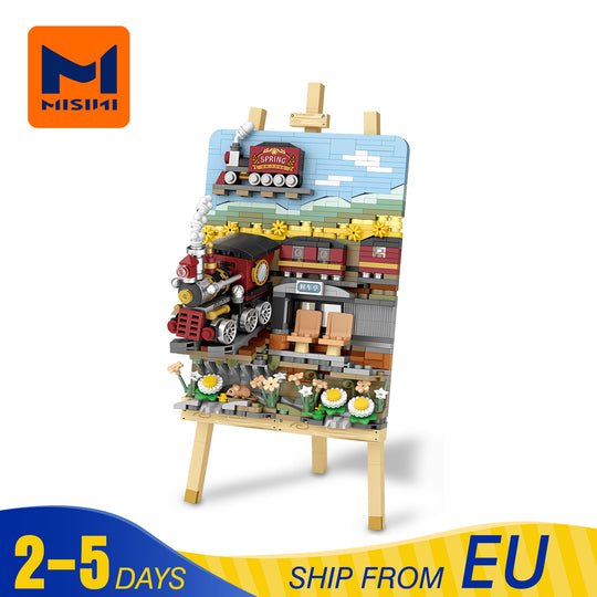 MISINI 1296 3D Train Station EU Warehouse Express