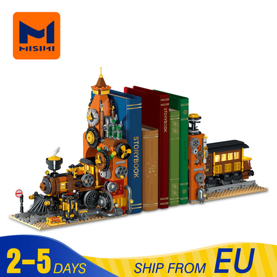 MISINI 028005 Steampunk Train Bookends EU Warehouse Express