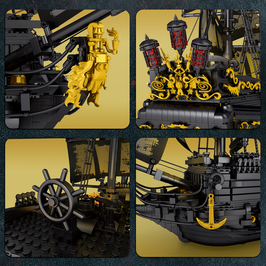 MISINI 66036 Black Pearl Pirate Ship