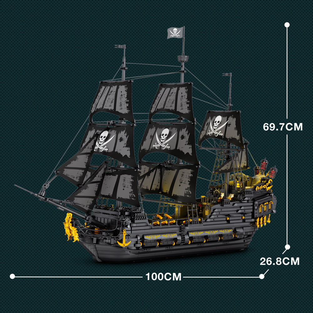 MISINI 66036 Black Pearl Pirate Ship