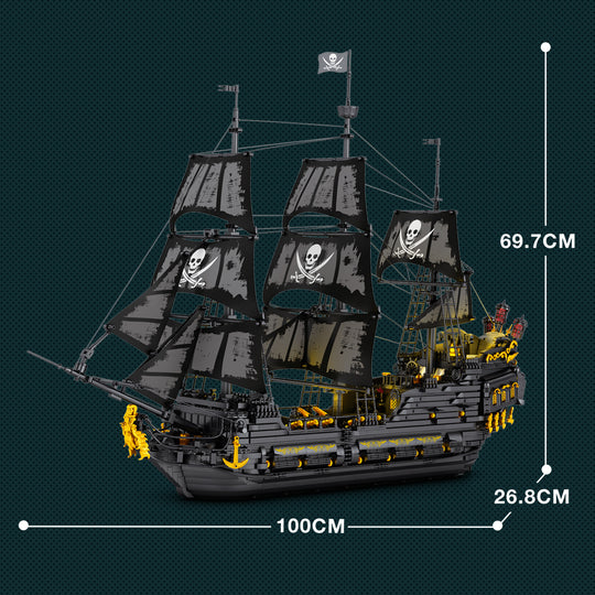 MISINI 66036 Black Pearl Pirate Ship