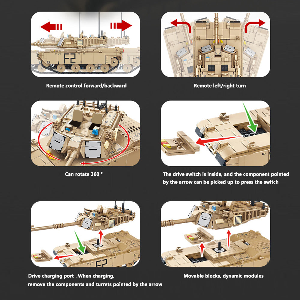 MISINI 676006 M1A2 Abrams Main Battle Tank