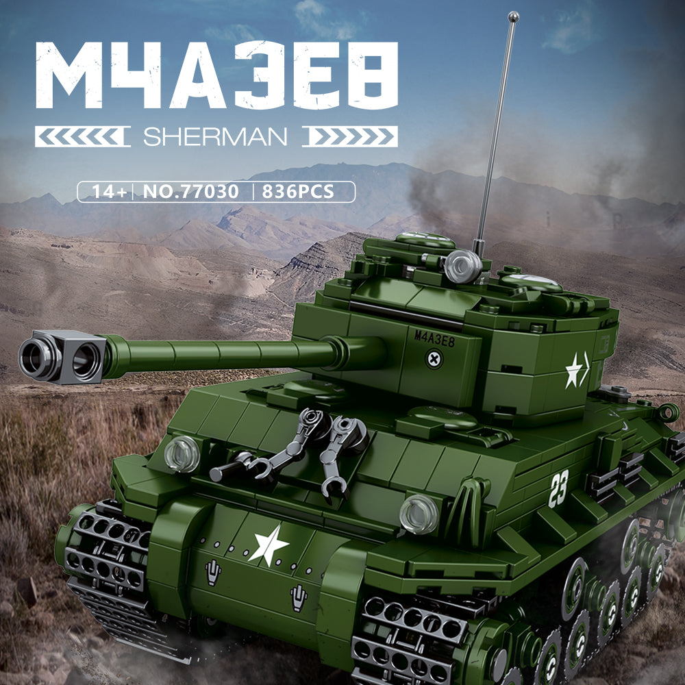 MISINI 77030 Sherman M4A3E8 World of tanks Official License CA Warehouse Express