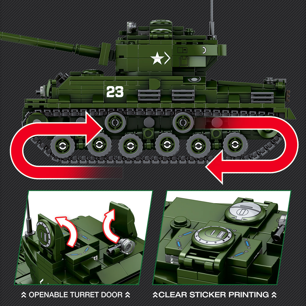 MISINI 77030 Sherman M4A3E8 World of tanks Official License DE Warehouse Express