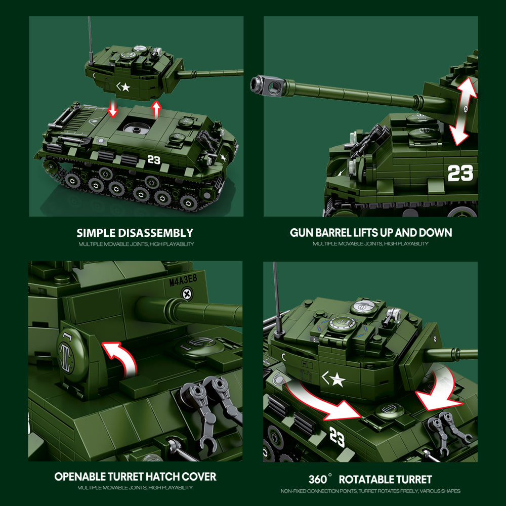 MISINI 77030  Sherman M4A3E8 World of tanks Official License