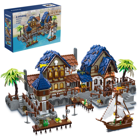 MISINI 89152 Medieval Harbor