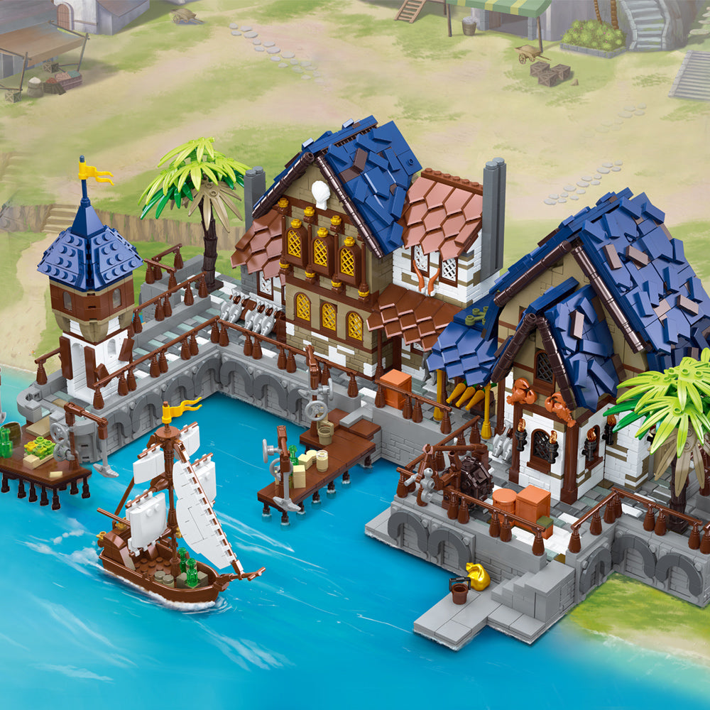 MISINI 89152 Medieval Harbor