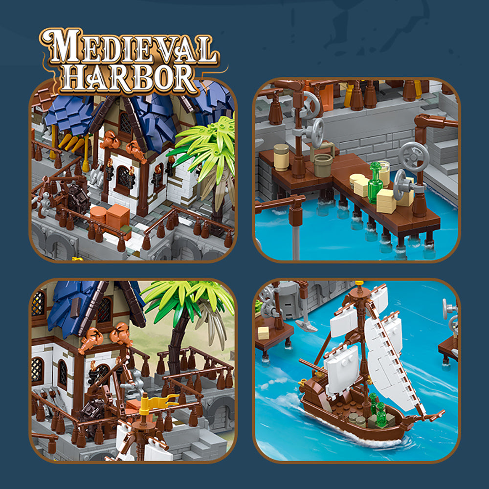 MISINI 89152 Medieval Harbor