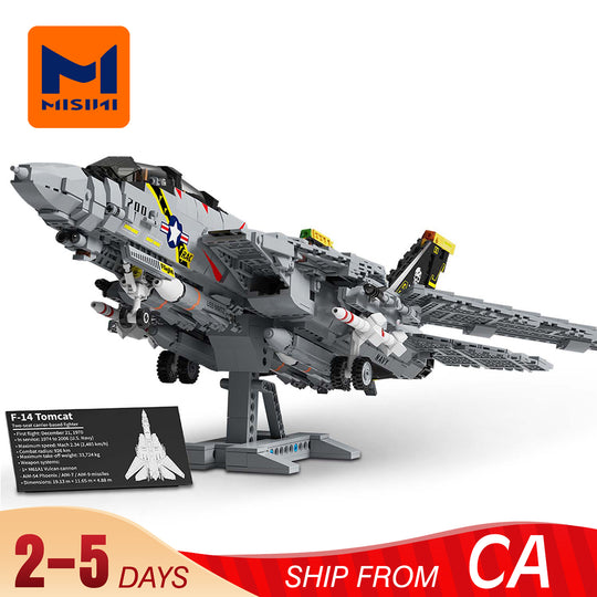 MISINI M8021 F-14 TOMcat Twin-Seat  Carrier-Based Fighter Jet CA Warehouse Express