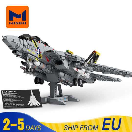 MISINI M8021 F-14 TOMcat Twin-Seat  Carrier-Based Fighter Jet EU Warehouse Express