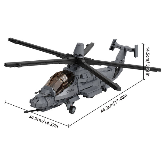 MISINI M8022 RAH-66 Stealth Helicopter