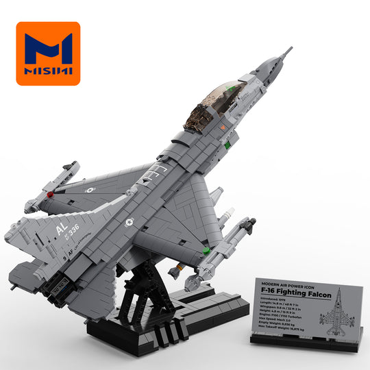 MISINI 1/35 Scale F-16 Fighting Falcon Fighter Jet Building Block Set