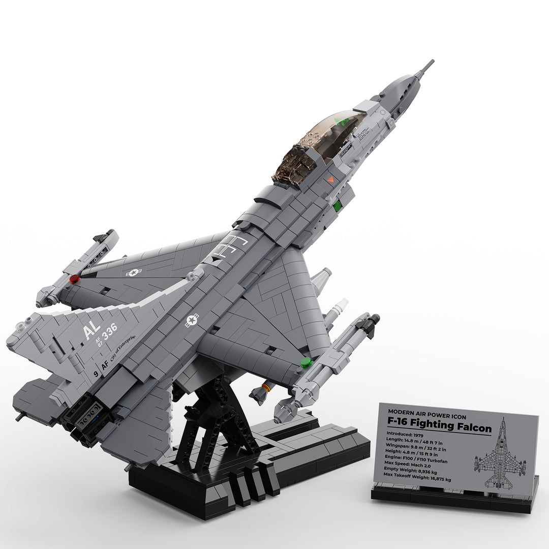 MISINI 1/35 Scale F-16 Fighting Falcon Fighter Jet Building Block Set