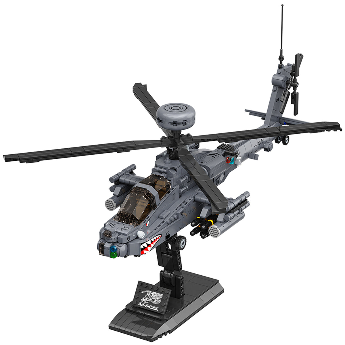 MISINI 1/35 AH-64 Apache Longbow Klemmbaustein-Modell
