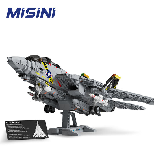 MISINI 1/35 Scale F-14 Tomcat Twin-Seat Carrier-Based Fighter Building Block Model