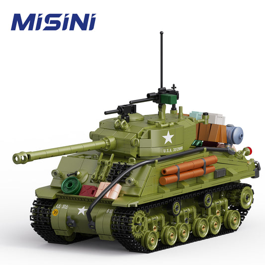 MISINI 1/28 Scale M4A3E8 Sherman Tank Building Block Set