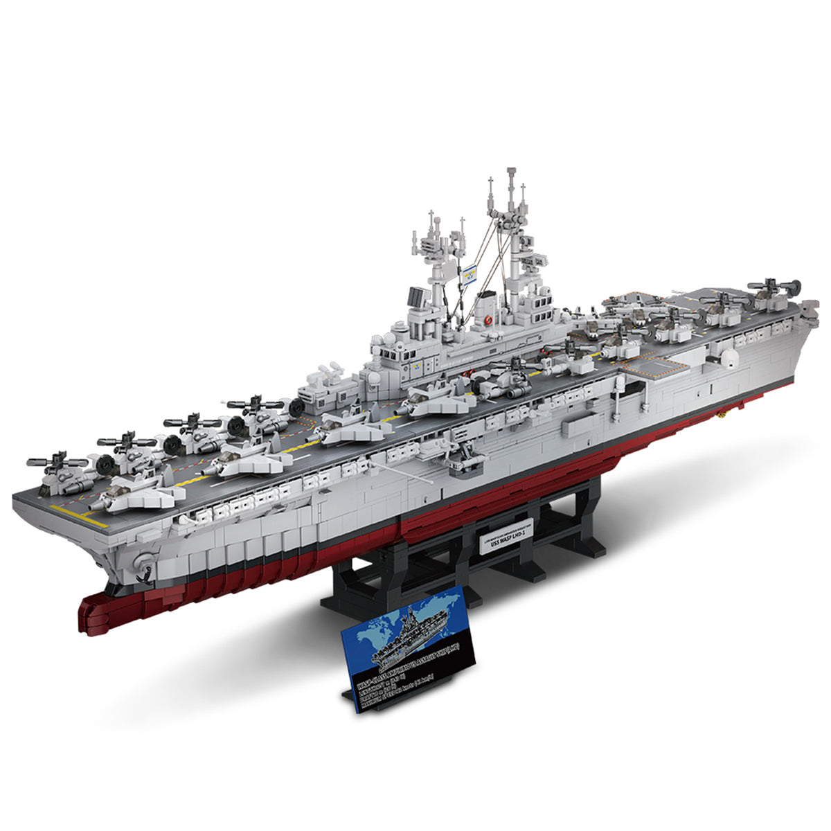 MISINI 1/300 Scale USS Wasp LHD-1 Amphibious Assault Ship Building Block Model