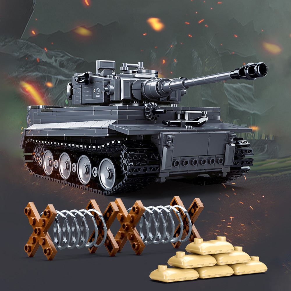 MISINI M38-B0851 Panzerkampfwagen Tiger Ausf ü hrung E,  Remote Control Building Block Tank